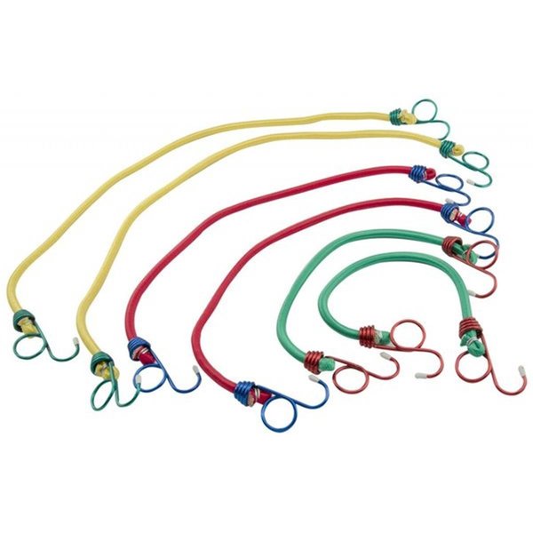 Erickson Manufacturing Erickson Manufacturing 360265961 06659 Assorted Color Power Pull Bungee Cords - 6 Piece 360265961